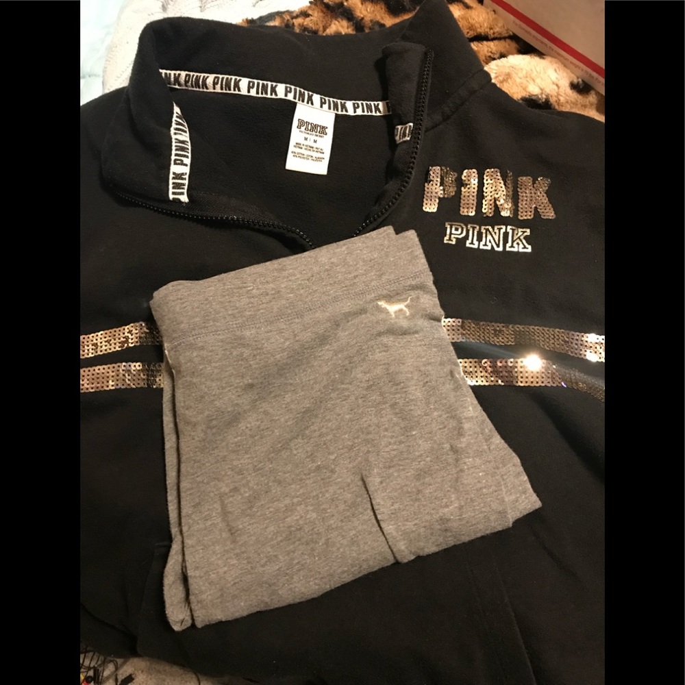Victoria’s Secret PINK leggings and crew set